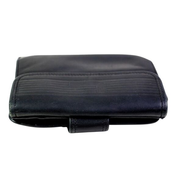 Lancel PARIS BLACK GENUINE LEATHER ID CARD COIN SMALL HOLDER BIFOLD WALLET PURSE - Picture 4 of 11